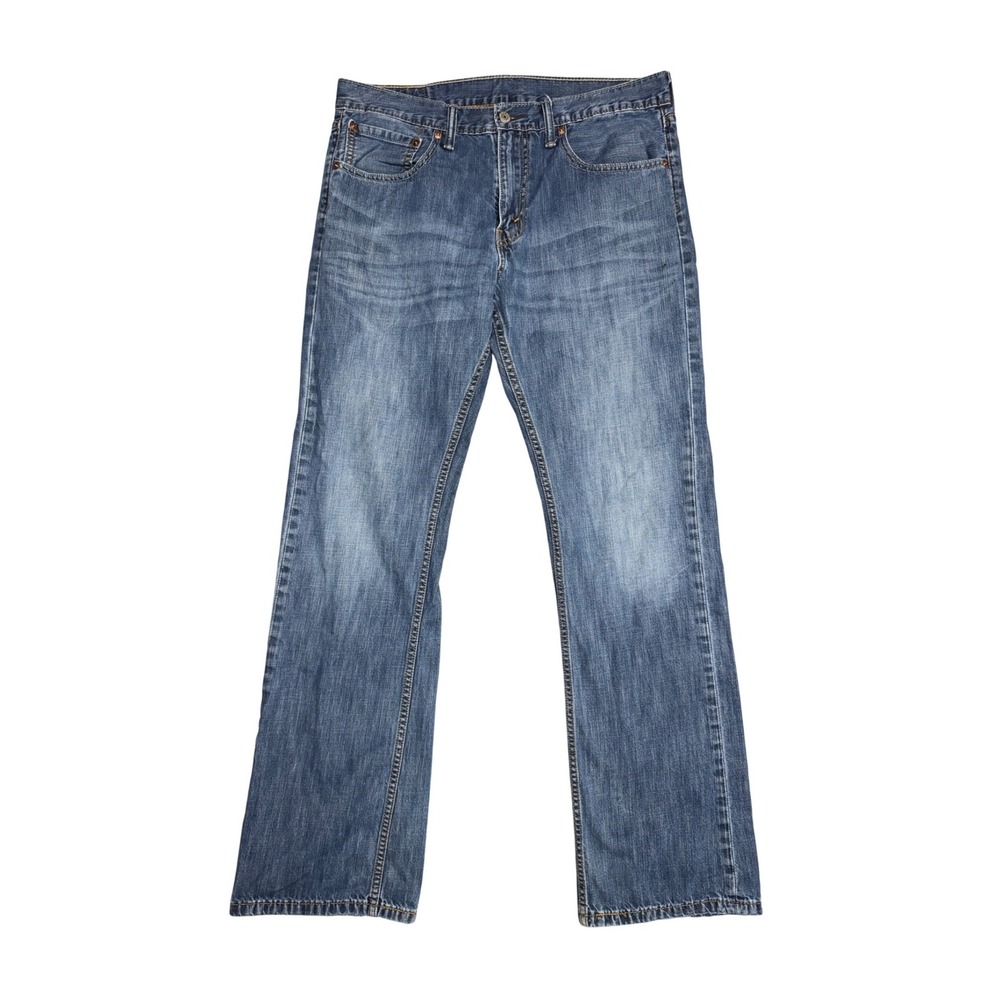 Levis 527 Slim Bootcut Jeans Mens 34x34 Medium Wash Blue Denim 100% Cotton